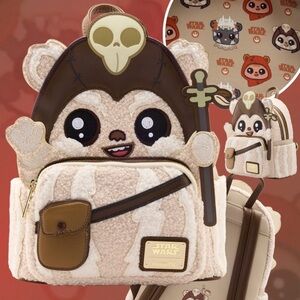 Loungefly Star Wars Limited Edition Logray Ewok Plush Cosplay Mini Backpack LE